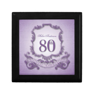 80th Birthday Celebration Personalised Jewellery Gift Box
