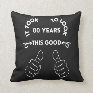 80th Birthday Celebration Throw Pillow