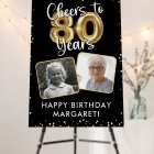 80th Birthday Cheers to 80 Years 2 Photos Black