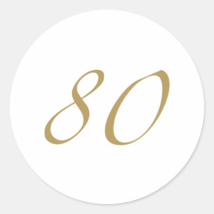 80th Birthday Classic Round Sticker