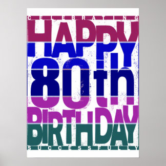 80th birthday_color  poster