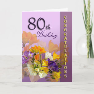 80th Birthday Congratulations Birthday Card