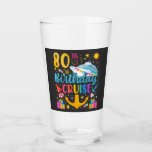 80th Birthday Cruise B-Day Party Drinking Glass<br><div class="desc">80th Birthday Cruise B-Day Party Funny design Gift Classic Drinking Glass Cup Classic Collection.</div>