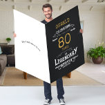 80th Birthday Custom Jumbo Legendary Funny Card<br><div class="desc">For those celebrating their 80th birthday we have the ideal birthday party card with a vintage feel. The black background with a white and gold vintage typography design is simple and yet elegant with a retro feel. Easily customise the text of this birthday gift using the template provided. See in...</div>