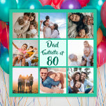 80th birthday Dad photo square photo collage card<br><div class="desc">👉 Put a smile on a face with this awesome 80th birthday Dad photo collage flat card! - Simply click to personalise this design 🔥 My promises - This design is unique and is designed with you in mind 🙏 Thank you for supporting my small business - If you would...</div>