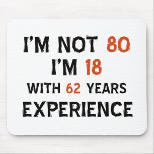 80th birthday designs mouse mat