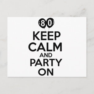 80th birthday designs postcard