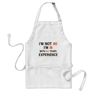 80th birthday designs standard apron