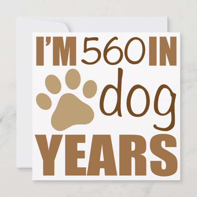 80th Birthday Dog Years Card (Front)
