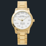 80th Birthday Eighty Black Vintage Funny Gold Watch<br><div class="desc">80 years of being awesome. Est. 1943. 80th Birthday,  gold,  eighty,  80 years old,  black and white,  funny watch.</div>