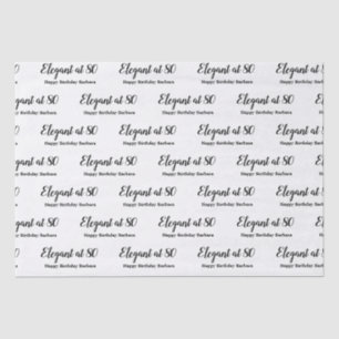 80th Birthday Elegant at 80 Personalise  Tissue Paper