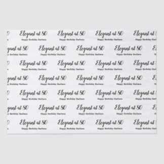 80th Birthday Elegant at 80 Personalise  Tissue Paper
