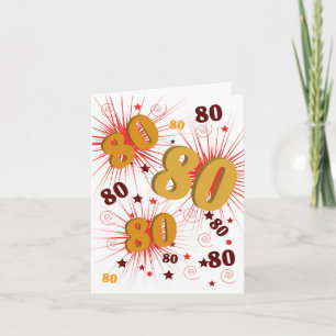 80th Birthday Explosion of Celebration Card