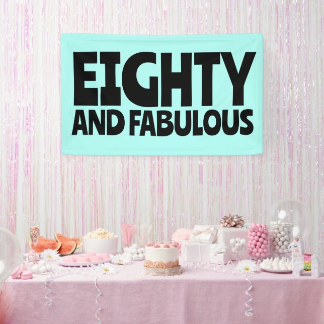 80TH BIRTHDAY FABULOUS PARTY BANNER (Party)