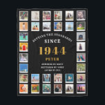80th Birthday Family Photo Collage 32 Photographs Fleece Blanket<br><div class="desc">Personalised 80th Birthday Fleece Photo Blanket | Customisable with 32 Pictures. Personalised gift fleece blanket with 32 photos of your choice. A wonderful gift idea to commemorate a special birthday for that wonderful person. TOP TIP: If you Pre-crop your photos into a square shape before you upload them you have...</div>