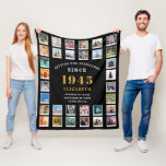80th Birthday Family Photo Collage 32 Photographs Fleece Blanket<br><div class="desc">Personalised 80th birthday gift fleece blanket with 32 photos of your choice. A wonderful gift idea to commemorate a special birthday for that wonderful person. TOP TIP: If you Pre-crop your photos into a square shape before you upload them you have control of how they look. No problem if you...</div>