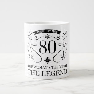 80th Birthday For Women Large Coffee Mug