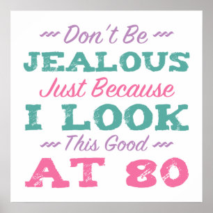 80th Birthday For Women Poster