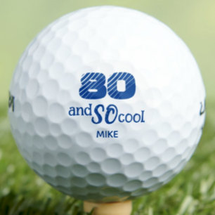 80th Birthday Friend Gift – Blue Cool 80 Years Golf Balls