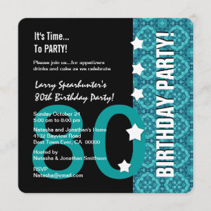 80th Birthday Funny NOT Over the Hill Z80D Invitation