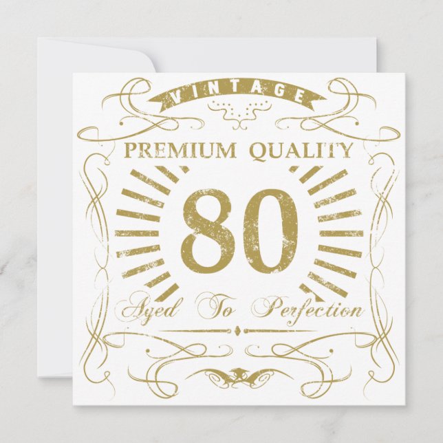80th Birthday Gag Gift Card (Front)
