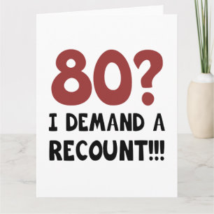 80th Birthday Gag Gift Card