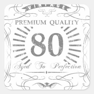 80th Birthday Gag Gift Square Sticker