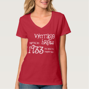 80th Birthday Gift 1933 Vintage Brew T-Shirt