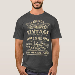 80th Birthday Gift For Legends Born 1942 80 Yrs Ol T-Shirt