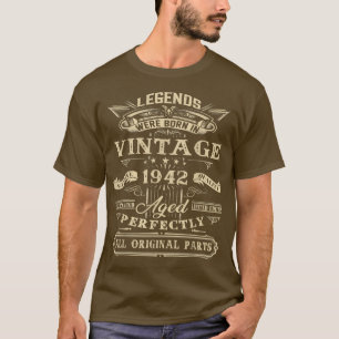 80th Birthday Gift For Legends Born 1942 80 Yrs Ol T-Shirt