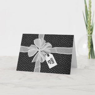 80th Birthday Gift With Bow Card