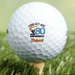 80th birthday golf balls 80 years funny gift blue<br><div class="desc">80th birthday golf balls 80 years funny gift blue. Celebrate a milestone with this custom 70th birthday golf ball, designed for the passionate golfer who’s still in the game! Featuring the playful phrase “Fore-get Age, Keep Swinging, ” this golf ball combines humour with a sleek, celebratory design. The bold blue...</div>