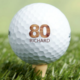 80th birthday golf balls 80 years golfer wood gift