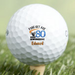 80th Birthday Golf Gift – For Father in Law Golf Balls<br><div class="desc">Give your father in law a birthday laugh with this sporty 80th golf ball featuring bold blue lettering and the fun message: “FORE-get Age,  Keep Swinging.” A cool keepsake for any golf-loving guy turning 80. Enjoy!</div>