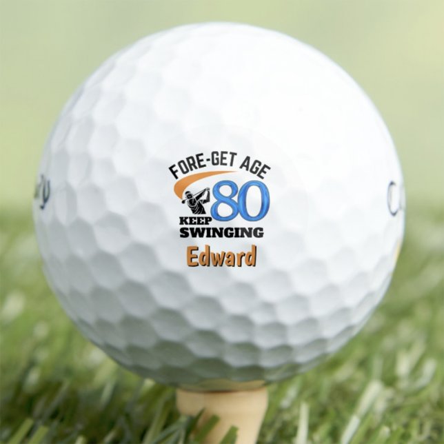 80th Birthday Golf Gift – For Father in Law Golf Balls (Creator Uploaded)