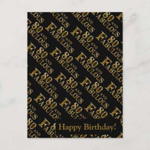 80th Birthday  Holiday Postcard