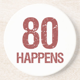 80th Birthday Humour Coaster