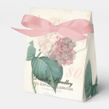 80th Birthday Hydrangea Custom Thank You Favour Bo