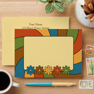 80th Birthday I Love 60s Music Vintage Music Lover Envelope