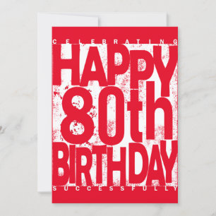 80th Birthday Invitation