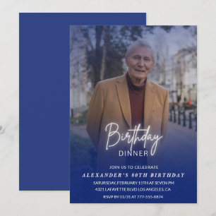 80th birthday invitation Birthday Dinner Photo Men