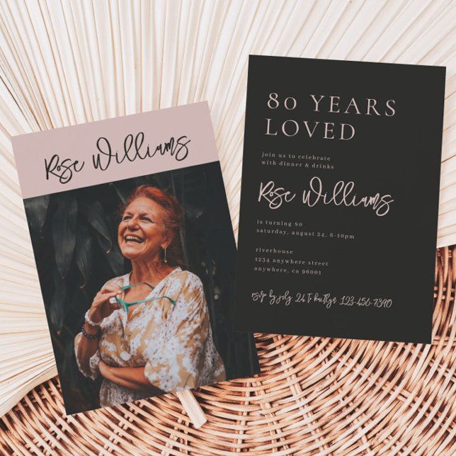 80th Birthday Invitation | Photo 80th Birthday (Creator Uploaded)