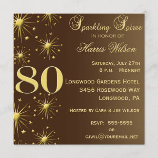 80th Birthday Invitations