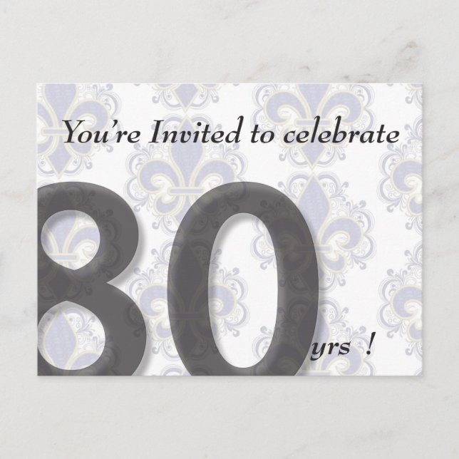 80th Birthday Invite (Front)