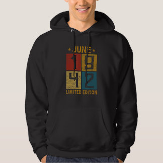 80th Birthday June 1942 Born In 1942 80 Yrs Old Bd Hoodie