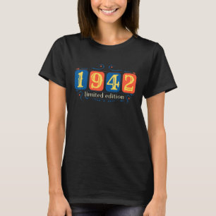 80th Birthday Ladies Mens 80 Years 1942 36 T-Shirt