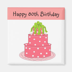 80th Birthday Magnet