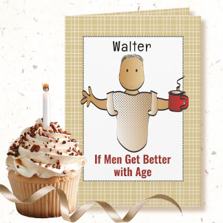 80th Birthday Male Cartoon Funny Saying Humourous Card