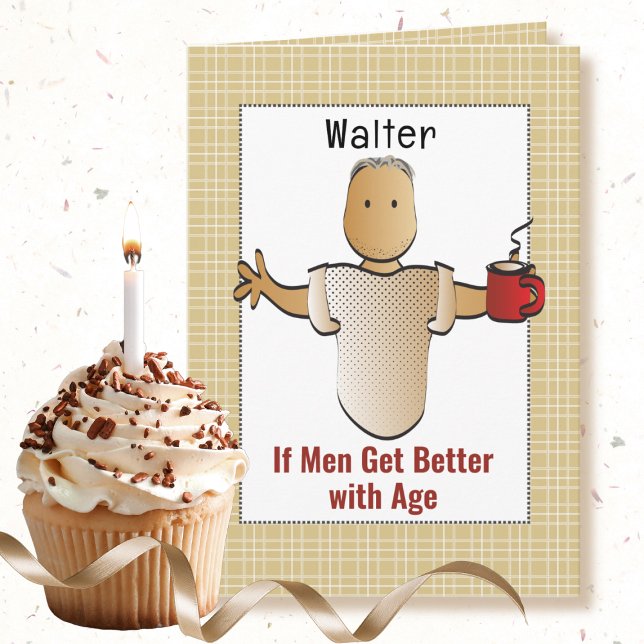 80th Birthday Male Cartoon Funny Saying Humourous Card (Creator Uploaded)