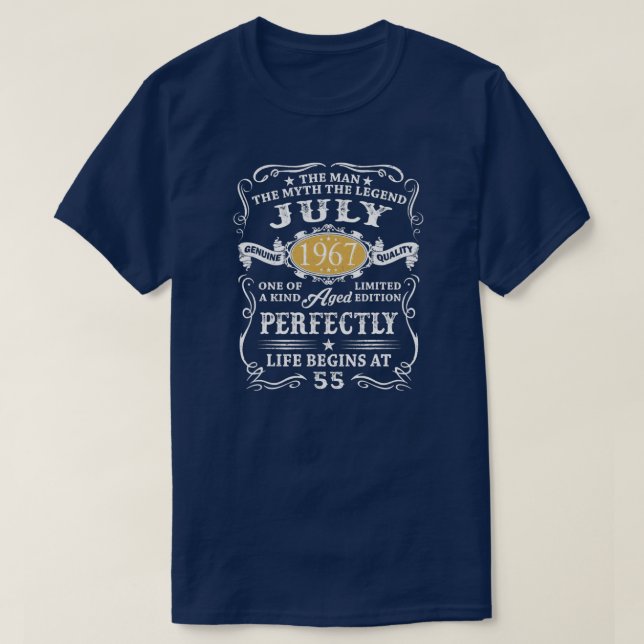 80th Birthday Man Myth Legend Vintage 1942 July T-Shirt (Design Front)